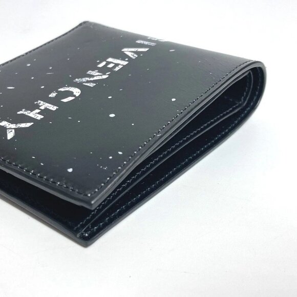 GIVENCHY logo wallet Compact wallet Folded wallet Leather Black/White - Picture 7 of 13